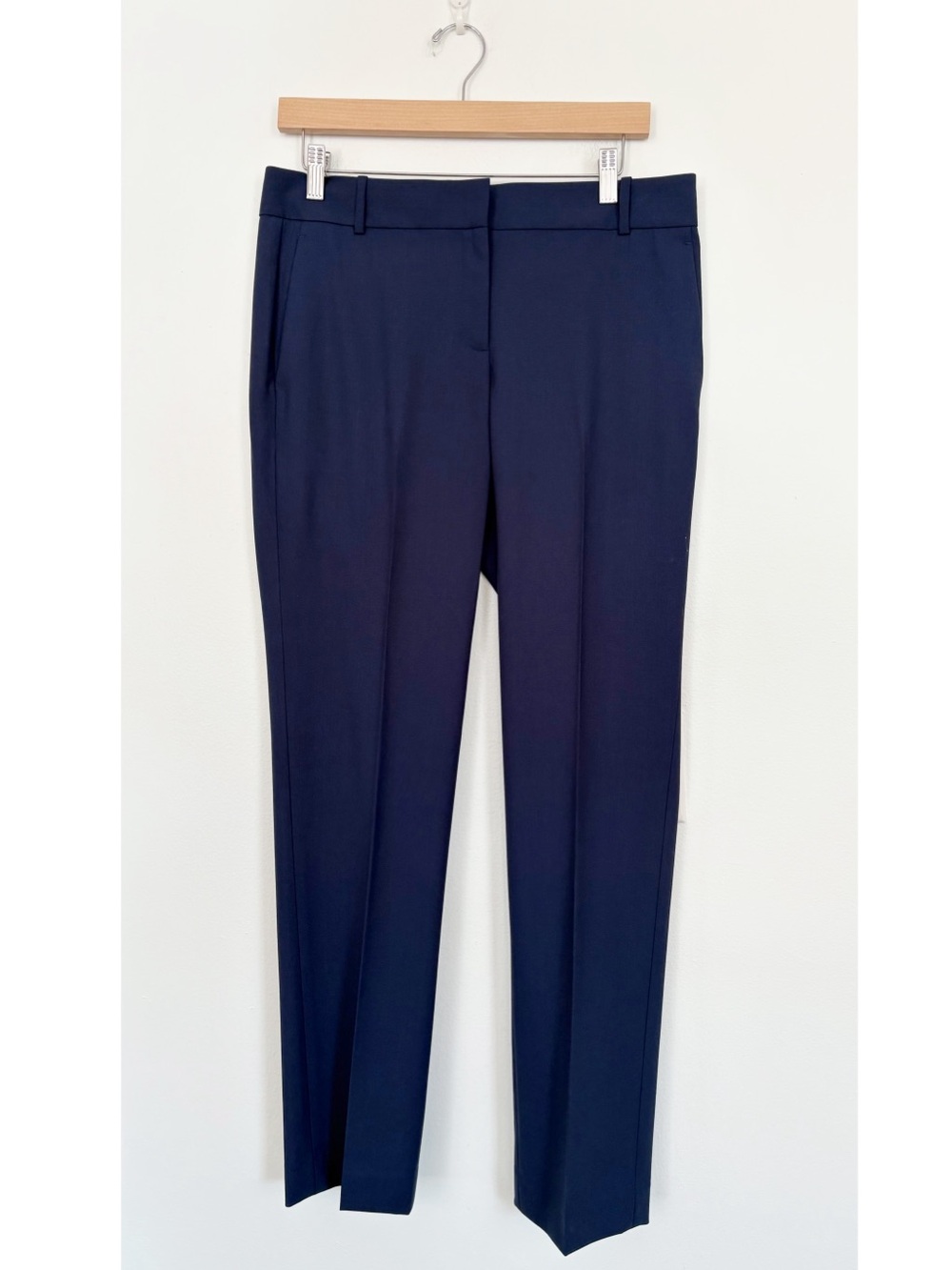Theory || Straight Leg Trouser in Traceable Wool Dress Pants Navy Blue 6